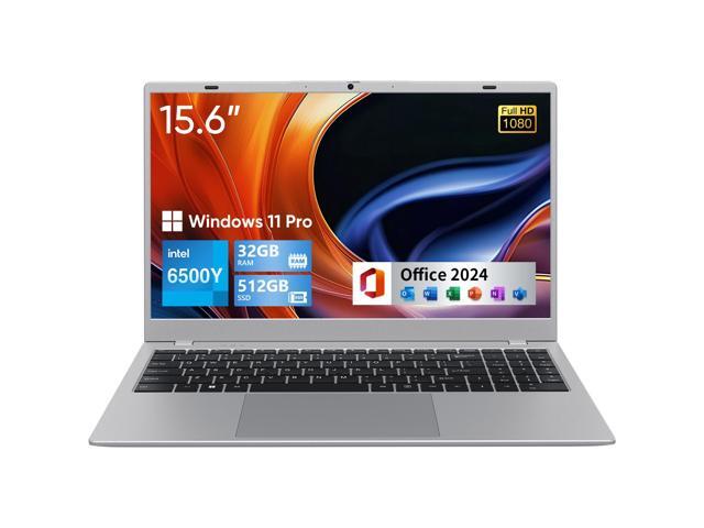 BiTECOOL 15.6-inch FHD IPS Laptop, 32GB RAM 512GB SSD, Intel Pentium Gold 6500Y (up to 3.4GHz), 4 Speakers, 2.4/5G WiFi Bluetooth 5.0, Windows 11 Pro