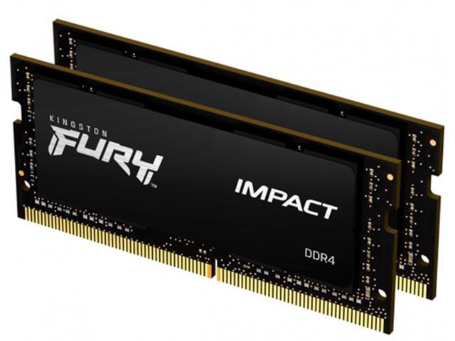 Kingston FURY Impact 32GB (2 x 16GB) 260-pin SO-DIMM DDR4 3200 MHz CL20 Black Memory (KF432S20IBK2/32) Strike Deal