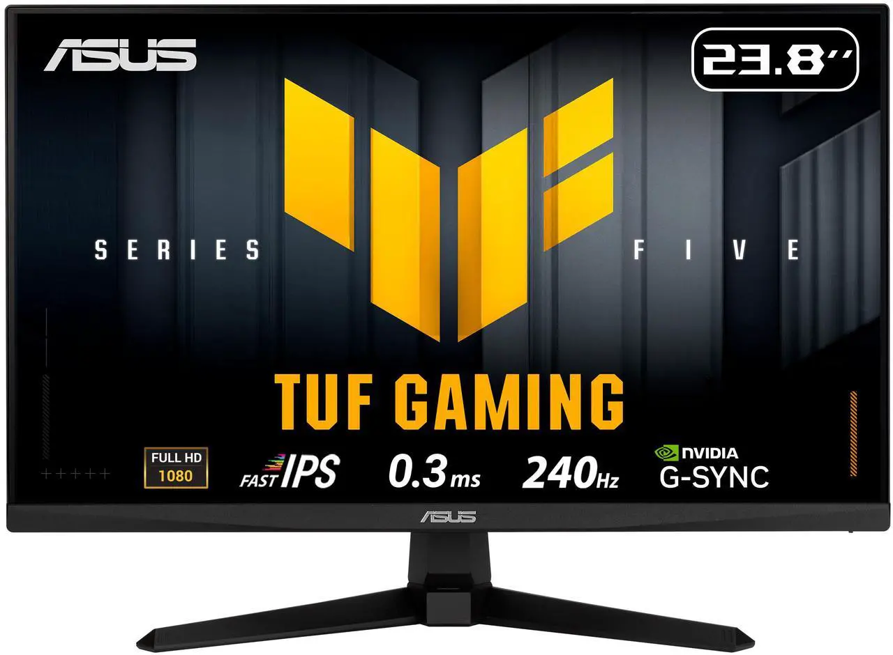 ASUS TUF Gaming 24" (23.8" viewable) Full HD 1080P 240hz Fast IPS with AMD FreeSync Premium & G-Sync Compatible 0.3ms Gaming Computer Monitor