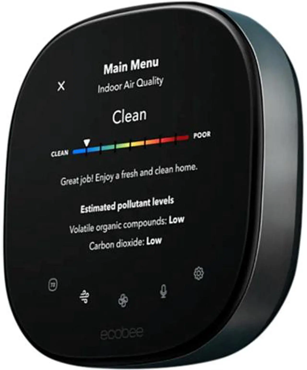 ecobee Smart Thermostat Premium with Smart Sensor and Air Quality Monitor - Programmable Wifi Thermostat - Works with Siri, Alexa, Google Assistant